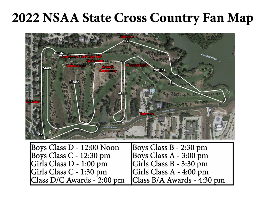 2022 State Cross Country Course Map