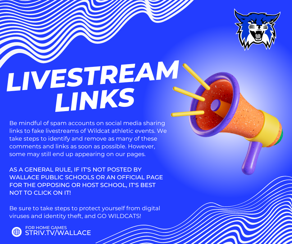 Livestream links - only trust those by WPS and the opposing school. Watch out for spam!