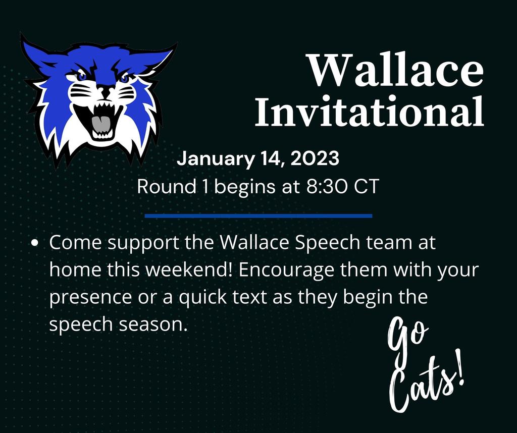 Wallace Invitation speech meet on 1/14