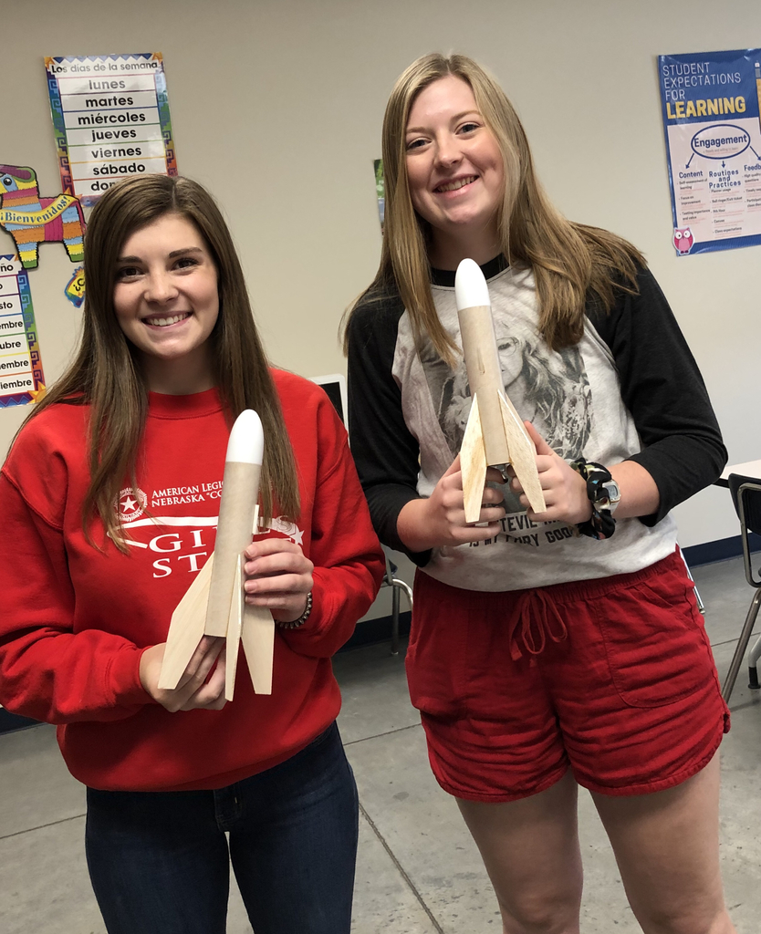 Calculus class with their rockets 