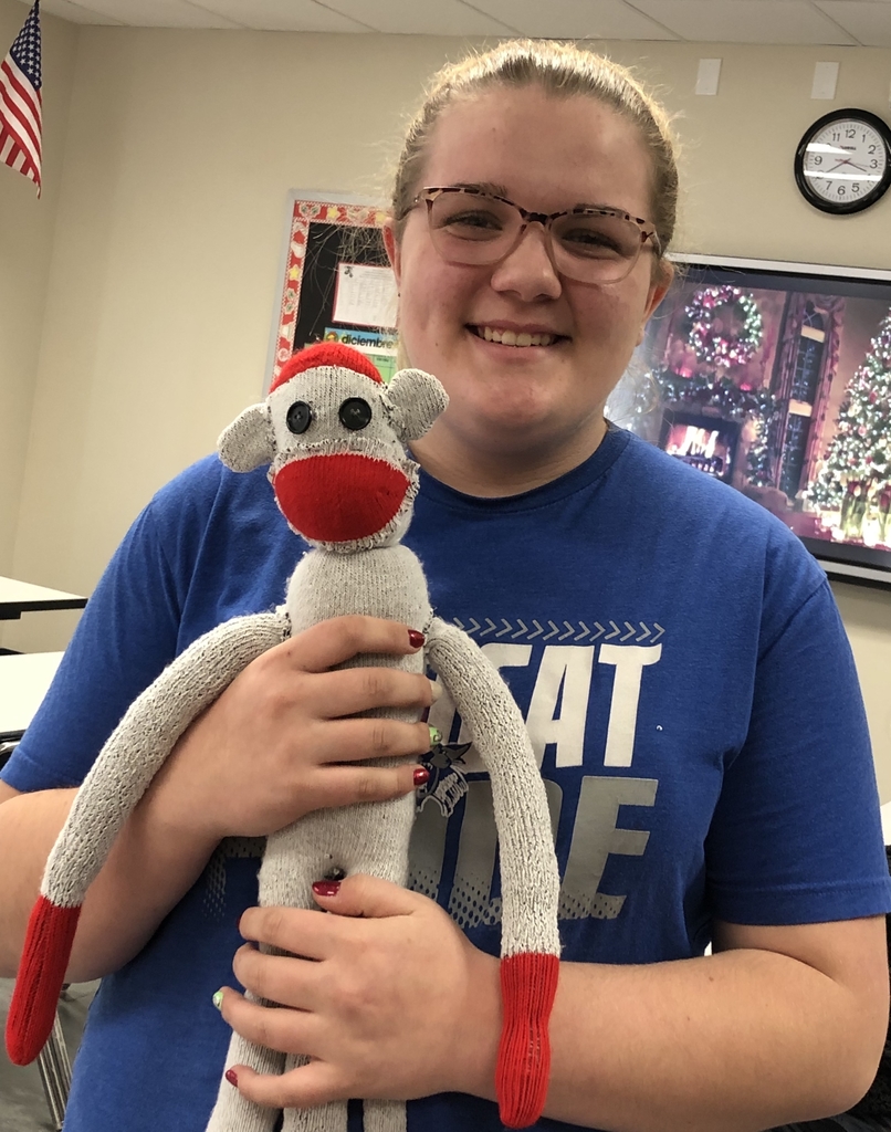 Emma & sock monkey