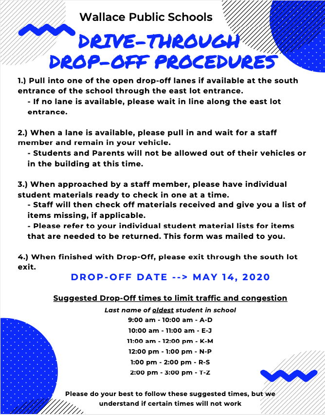 Drop-off procedures